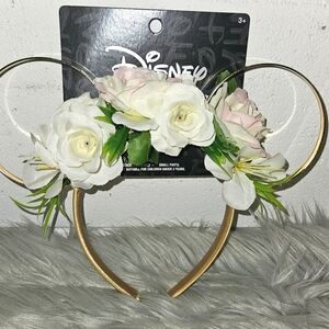 Disney Gold Floral Minnie Ears Headband